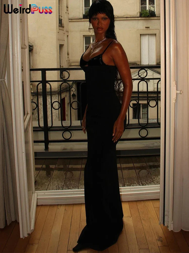 Backless Bodycon Dress With Hollow Square Collar Party