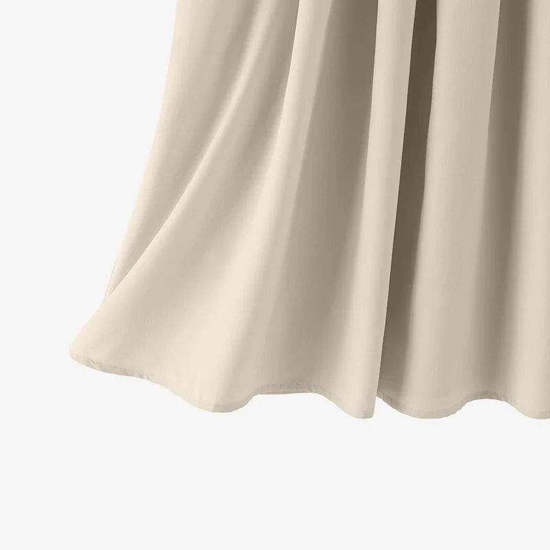 Mandarin Collar Pleated Sundress Women Sleeveless A Line