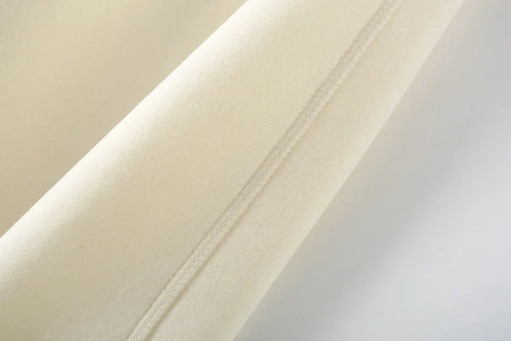 Women's Fleece Coat and Pant Set with Long Sleeve Hooded Sweatshirt and Casual Drawstring Trousers for Office and Everyday Wear