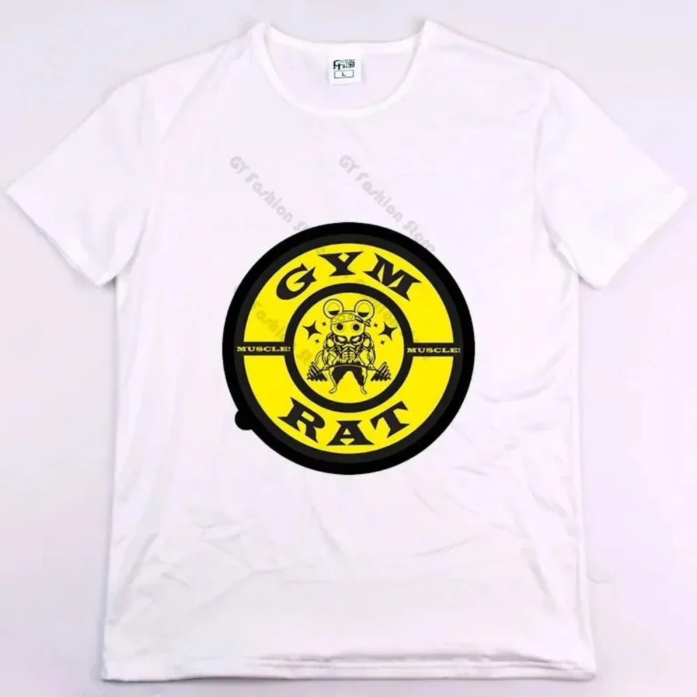 Buns of Steel Funny Gym Rat Bodybuilding Oversized T Shirt for Men Casual Short Sleeve Fitness Apparel