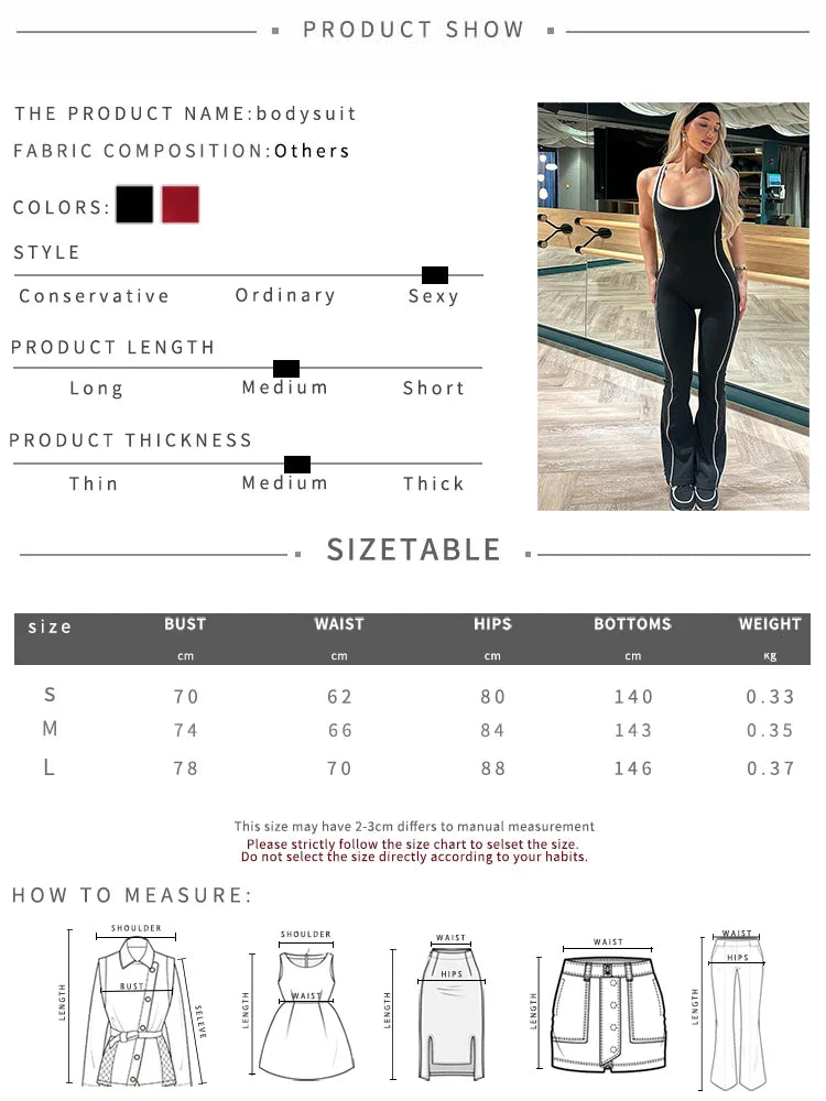 Casual Stripe Panelled Sleeveless Jumpsuit For Women U-Neck Stretch Backless One Piece Active Summer Overalls