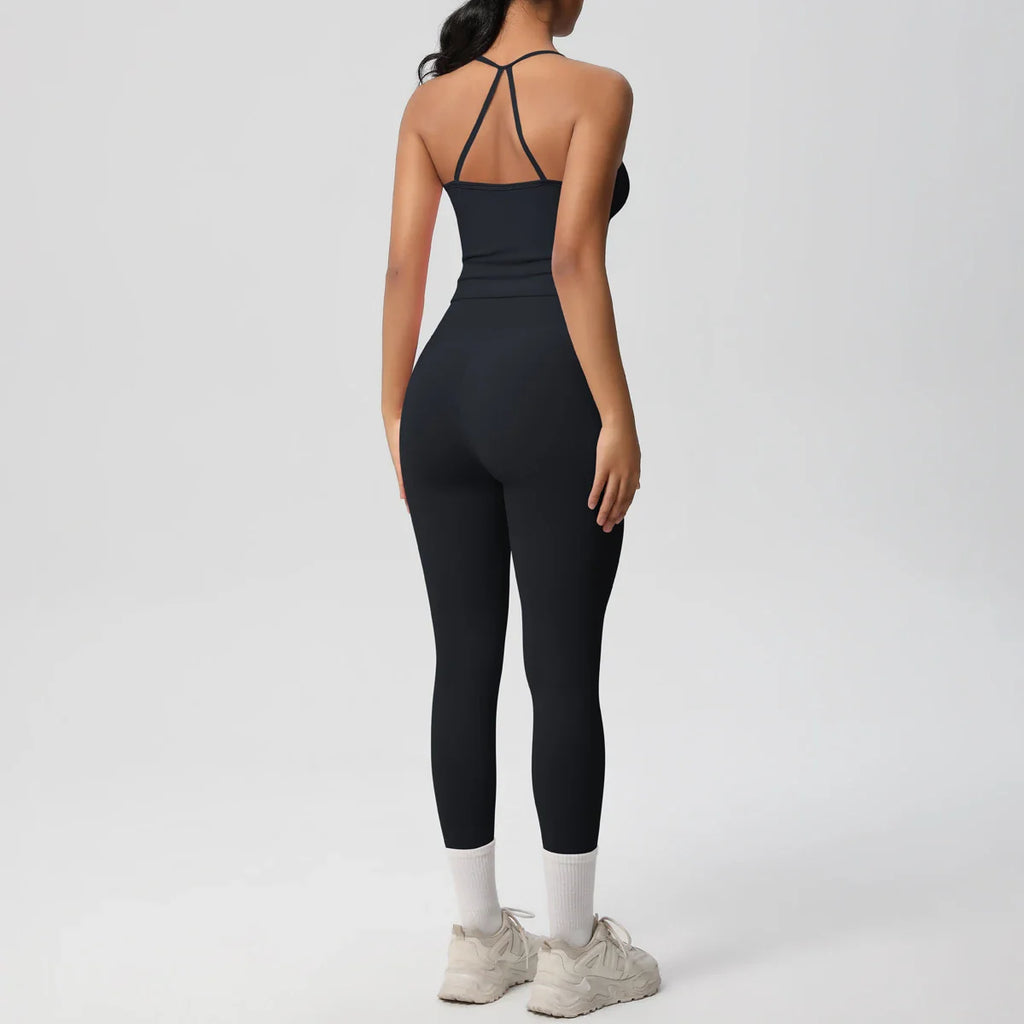 2PCS Nude Feeling Women's Yoga Set with Sports Bra and Leggings for Gym Fitness and Running