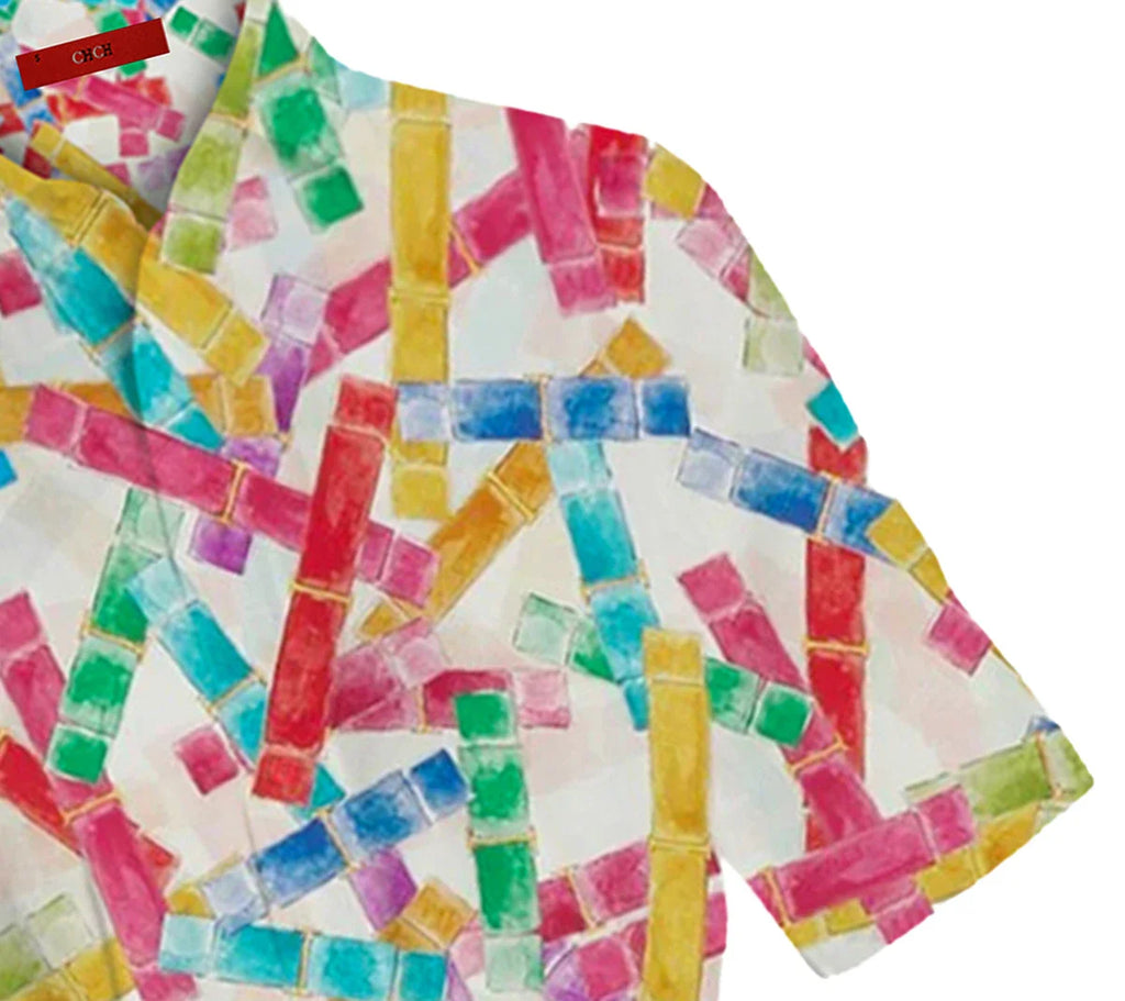 Summer Printed Shirt Dress For Women With Lapel Half Sleeve