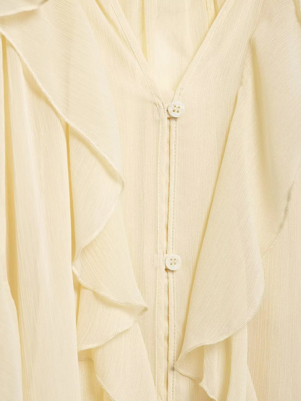 Women's Burgundy Ruffle Layer Casual Blouse Long Sleeve Loose Fit Button-Front Shirt High Street Fashion Top