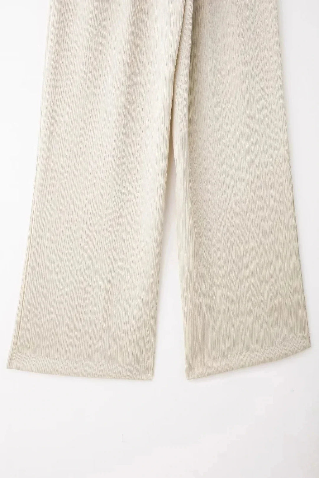 Trendy Women's Cozy Suit Set with Double Breasted Coat and Wide Leg Pants