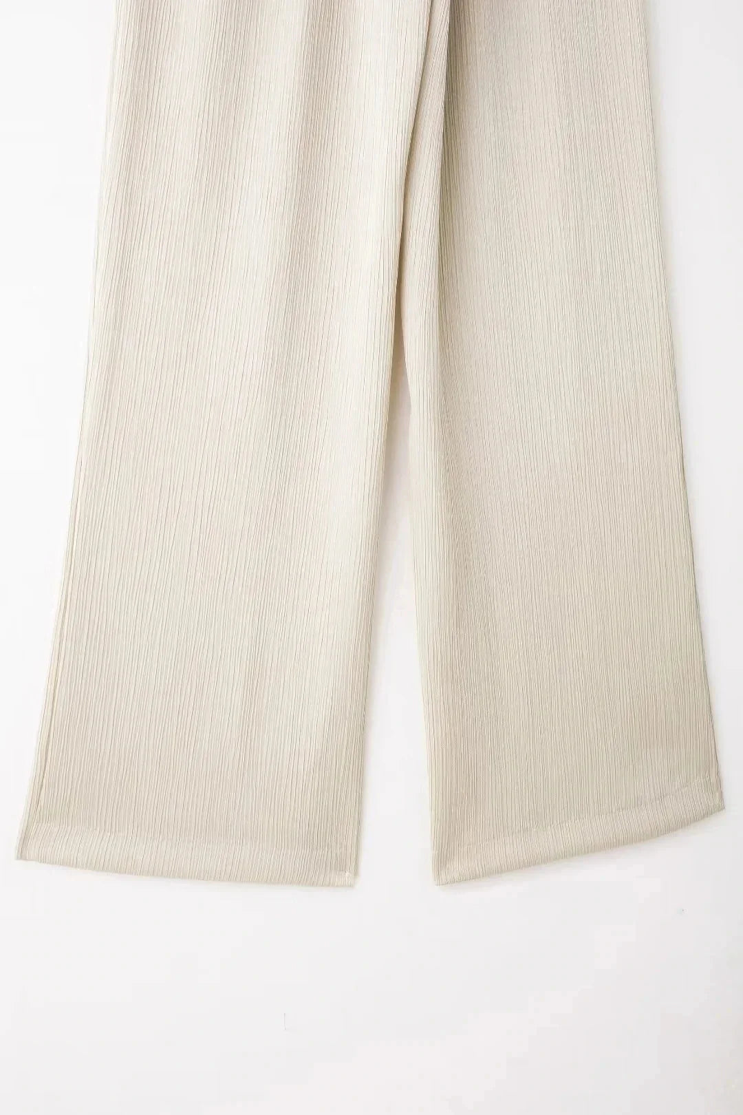 Trendy Women's Cozy Suit Set with Double Breasted Coat and Wide Leg Pants