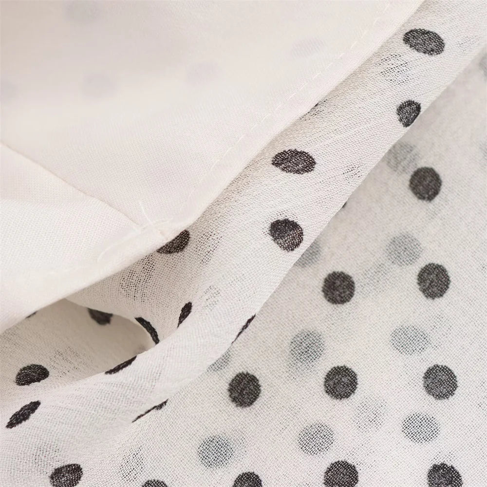 Polka Dot Halter Neck Dress For Women Summer Fashion