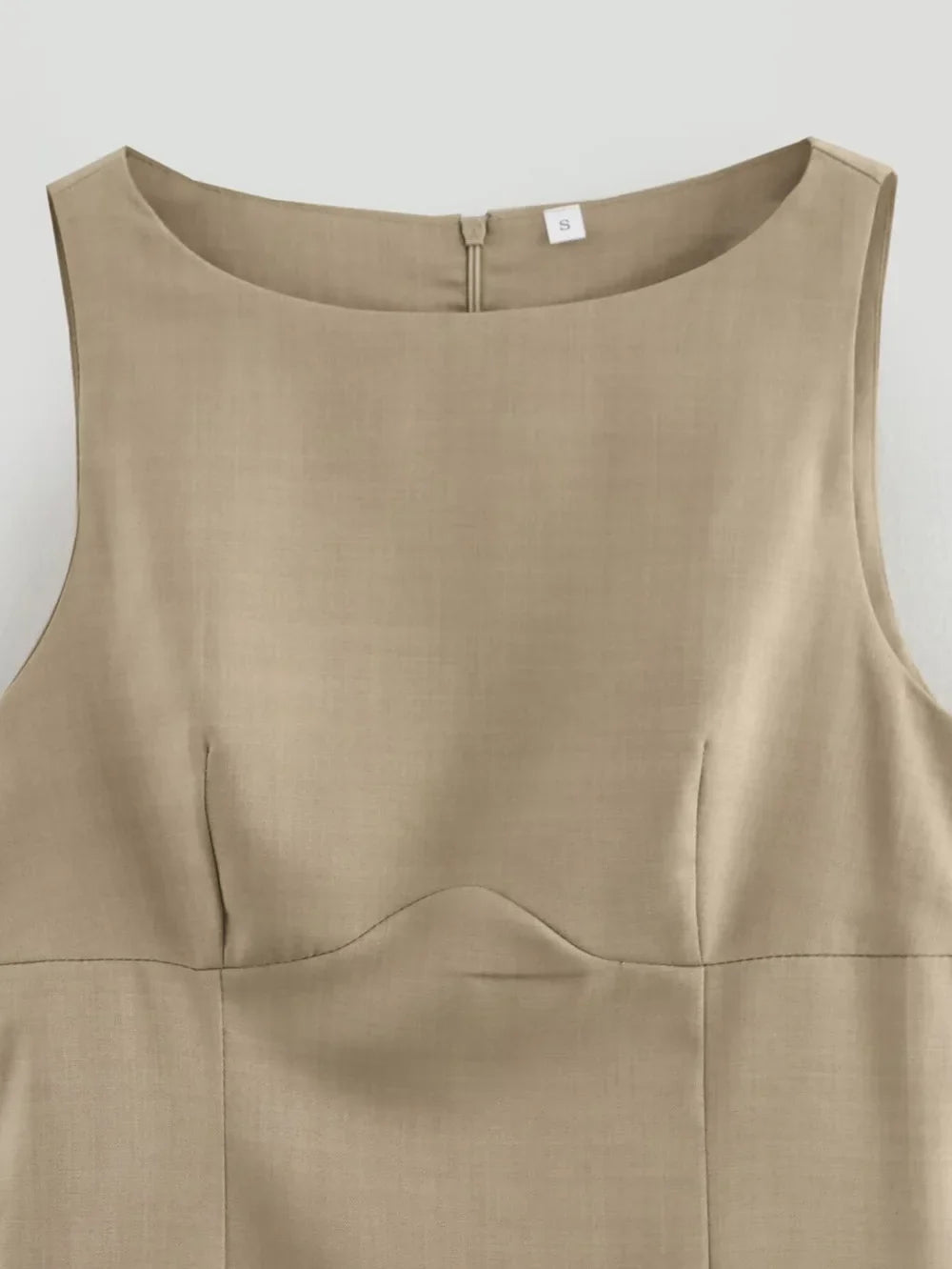 Bow Embellished Sleeveless Pleated Patchwork Dress Women