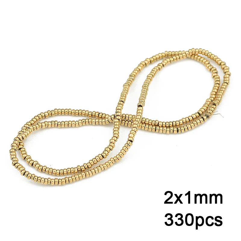 Hematite Natural Stone Gold Plated Loose Beads for DIY Jewelry Making - Star and Heart Shapes