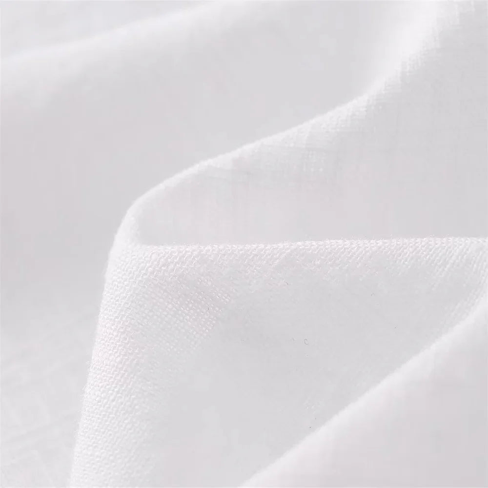 Women's Slimming Linen Blend Shirt with Wide Sleeves French Style Summer Casual Chic