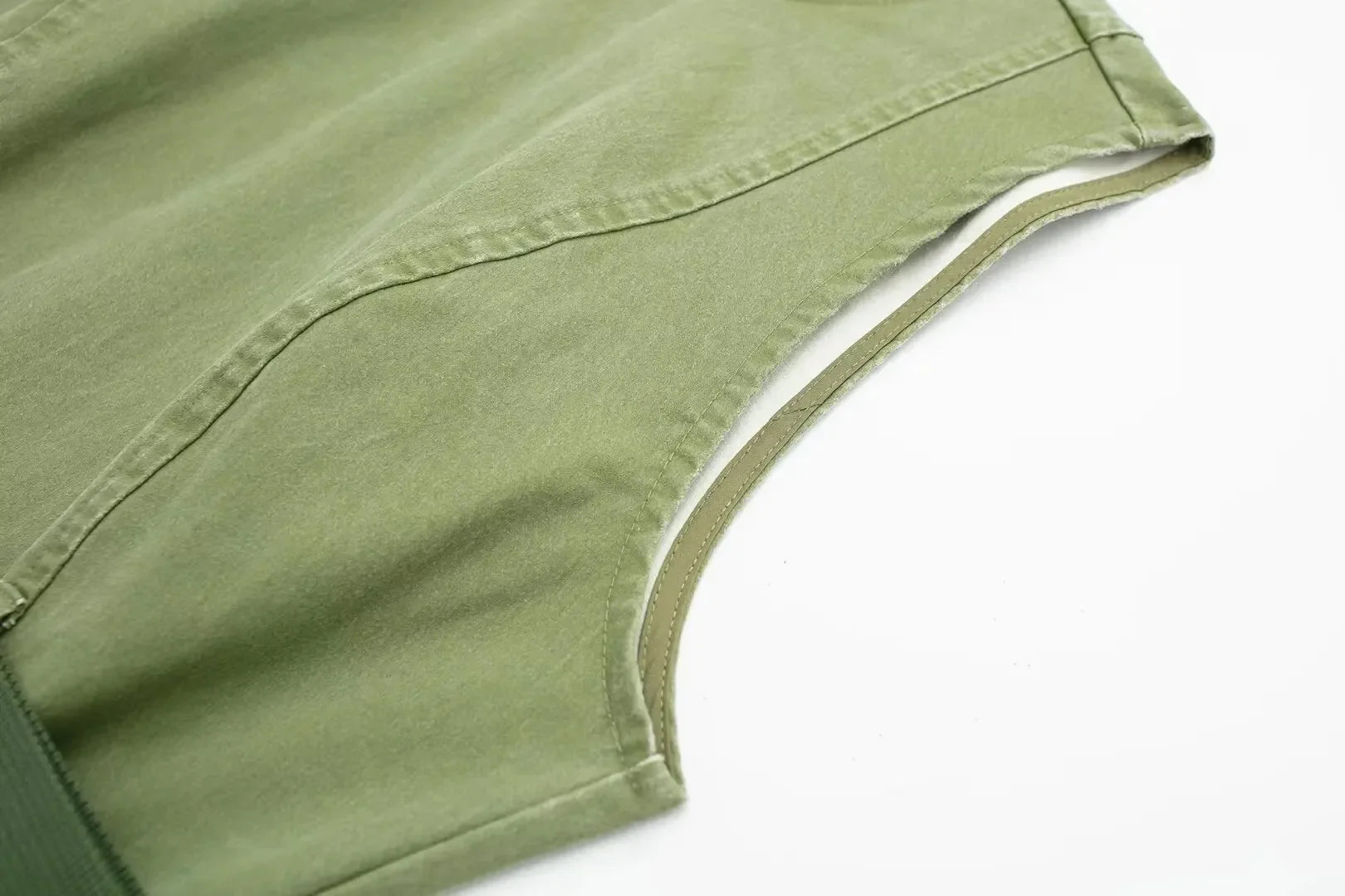 Green Belted Sleeveless Dress With Sweetheart Neckline