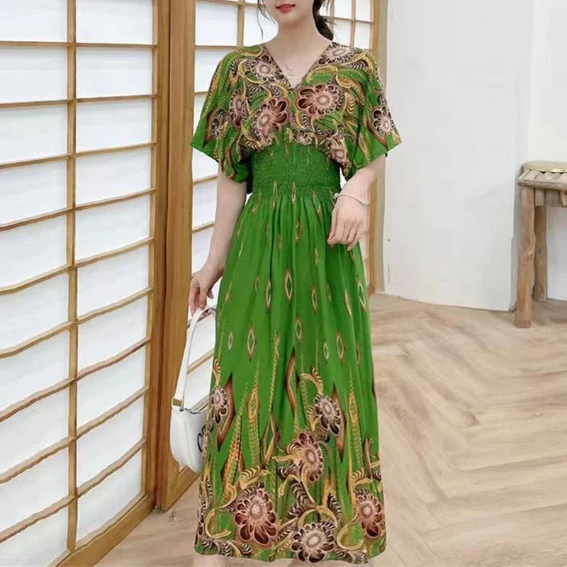 Elegant Floral Print Dress For Women Party Beach Vacation