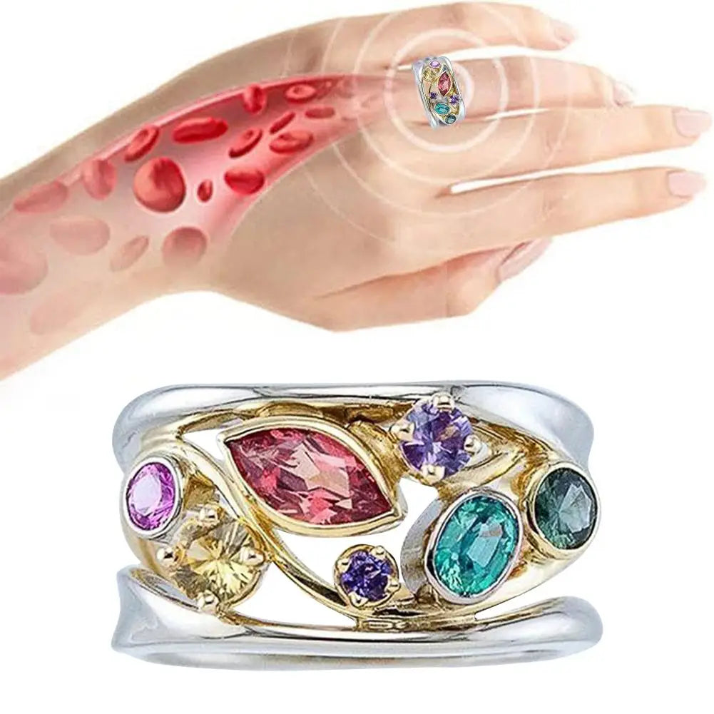 Women Crystal Quartz Ionix Ring for Weight Loss and Lymph Drainage Therapy