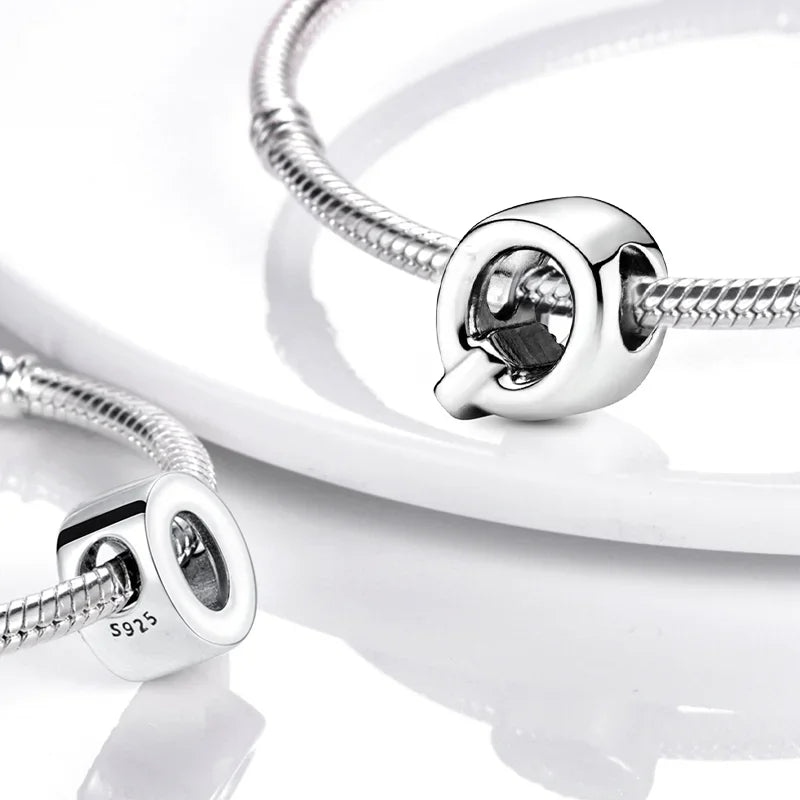 Silver 925 Alphabet Charm Beads A-Z for DIY Jewelry and Bracelet Making Gifts for Women