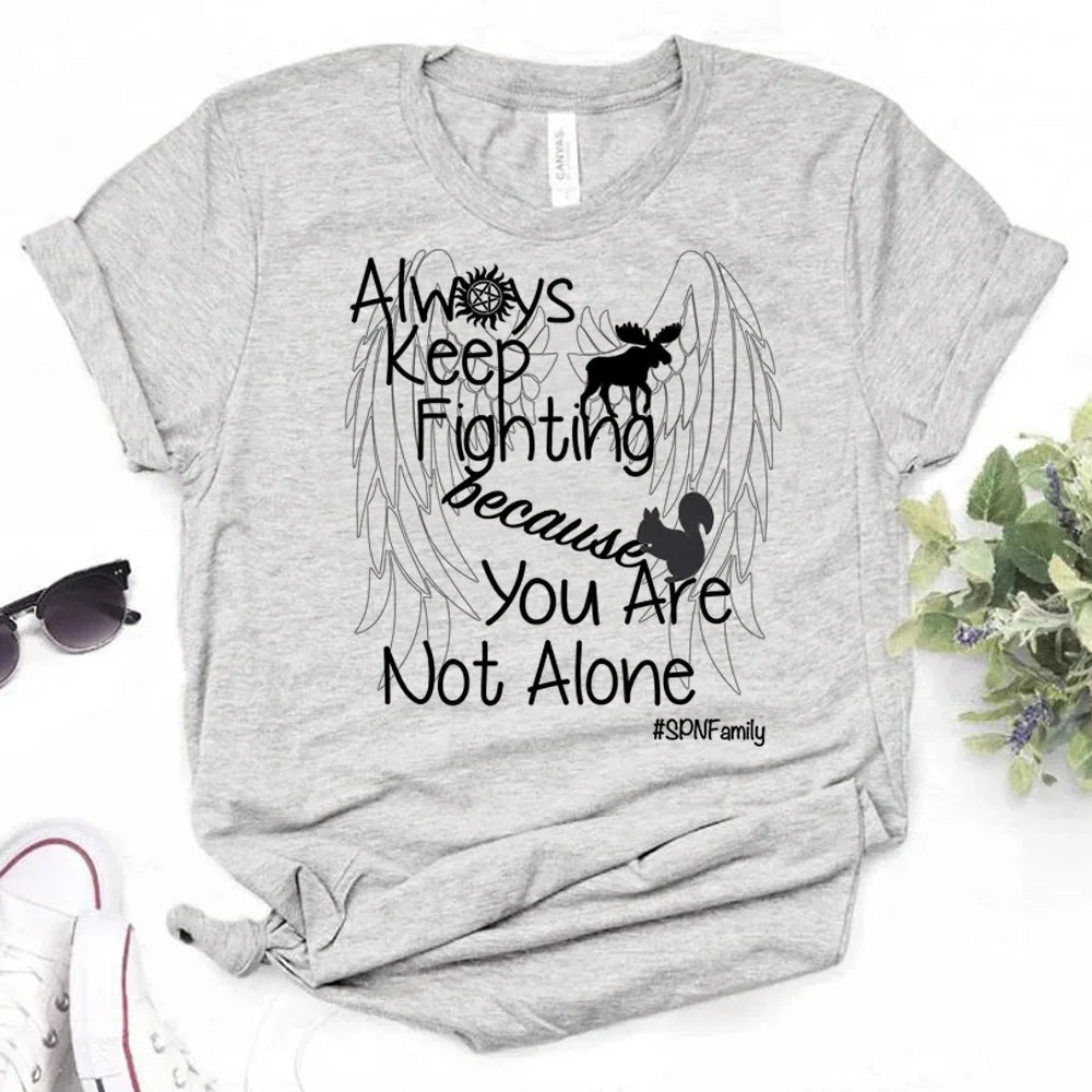 Supernatural Graphic T-Shirts for Women - Stylish Harajuku Comic Tee for Girls