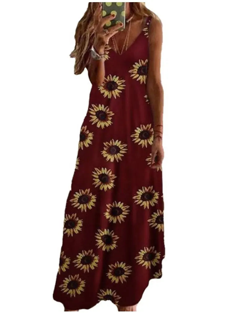 Slim Fit Sleeveless V Neck Green Slip Dress for Women