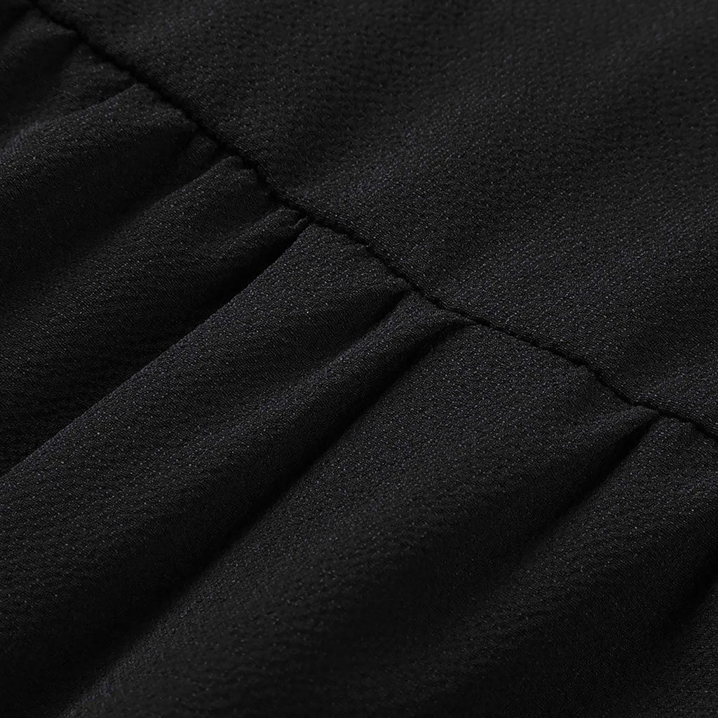 Womens V Neck Short Sleeve Loose Fit Dress Solid Color