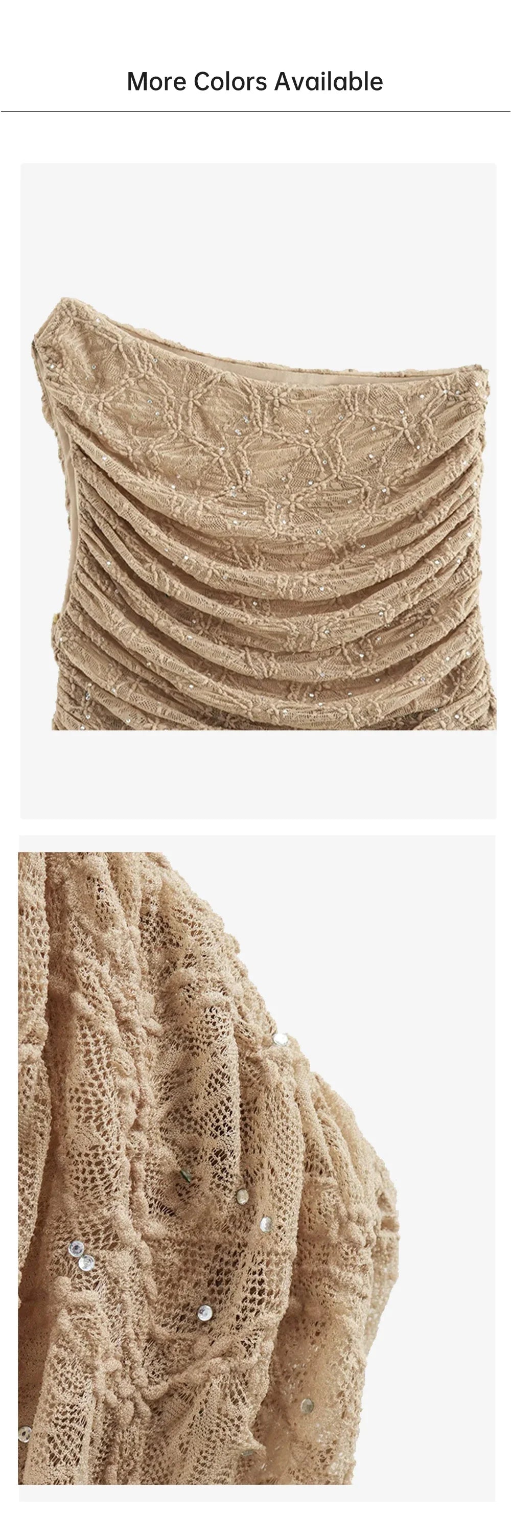 Bright Lace Shoulder Top and High Waist Midi Skirt Set for Women Casual Fashion Summer Outfit