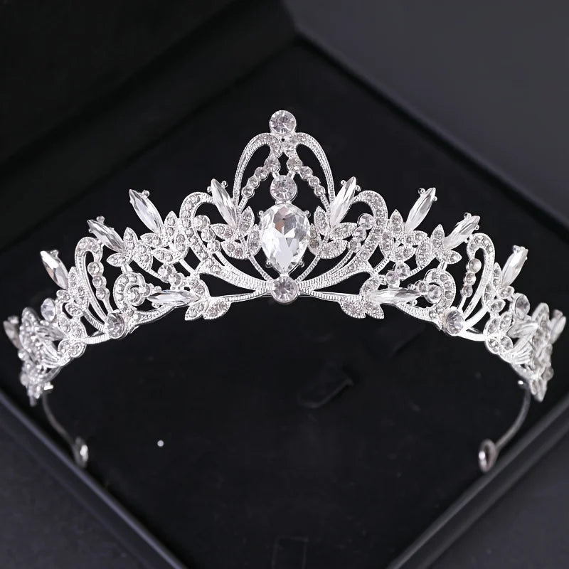 Purple Bridal Crown Tiara for Women Grand Party and Birthday Celebrations