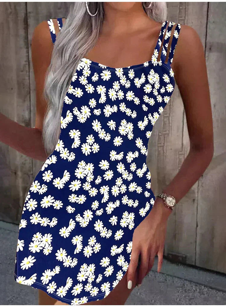 Floral Summer Sundress Women Sleeveless Lightweight Camisole