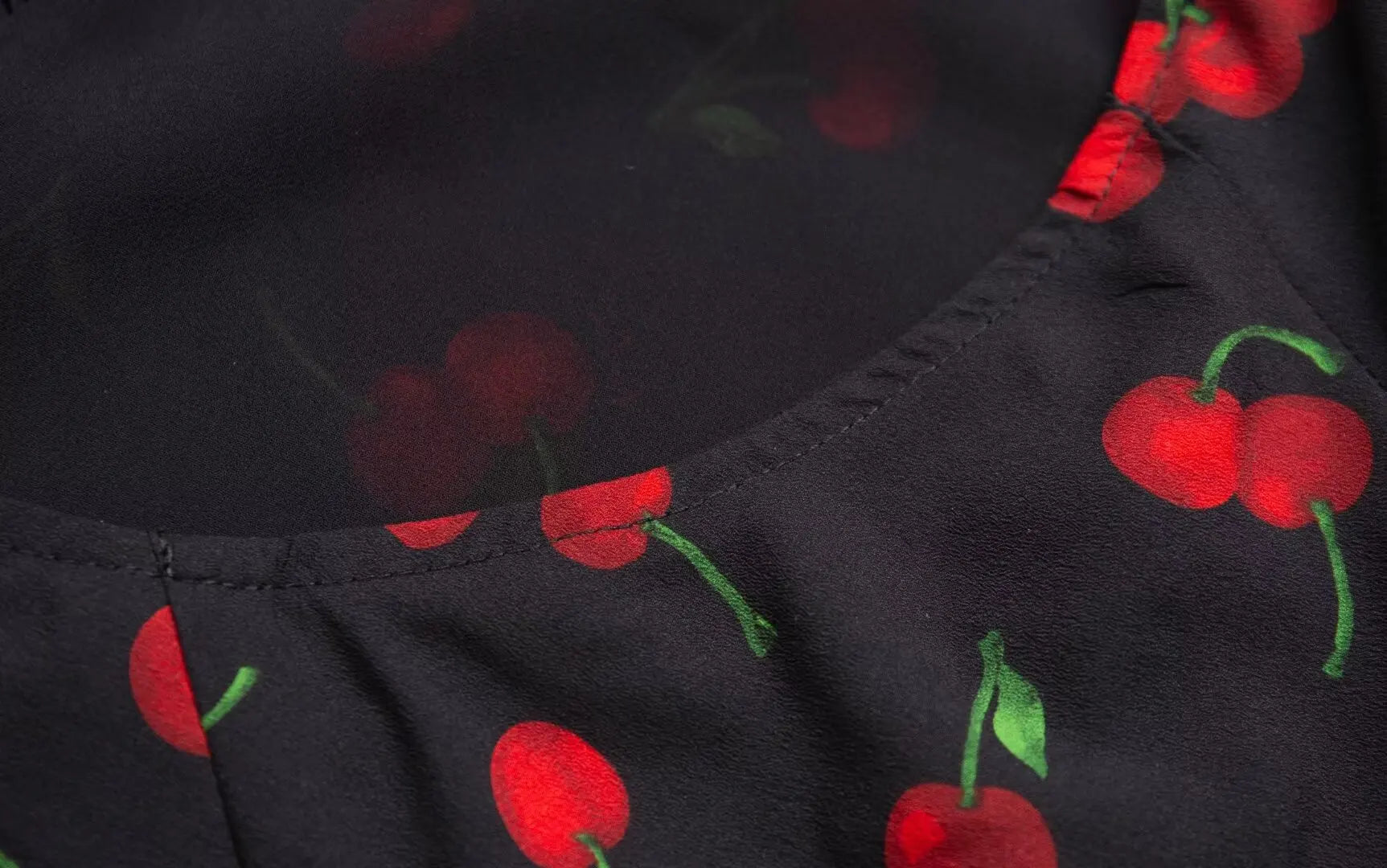 Cherry Print Backless Summer Floral Dress For Women