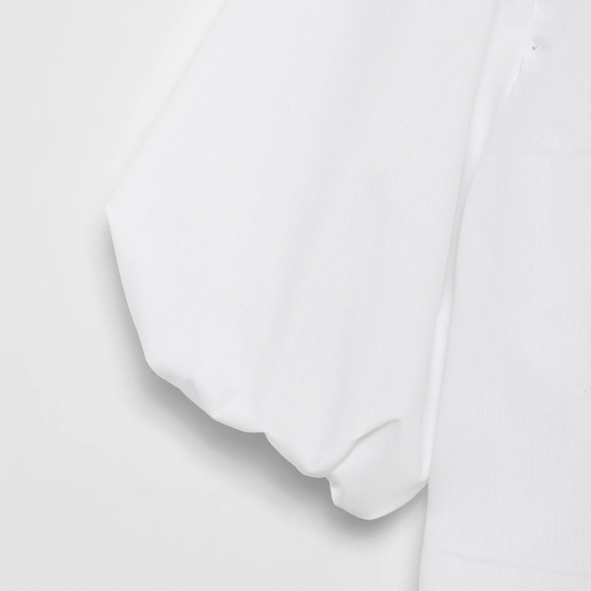 Women's Embroidered Lace-Up Poplin Shirt with Peter Pan Collar Puff Sleeves Loose Hem Casual Chic Top for Spring and Summer