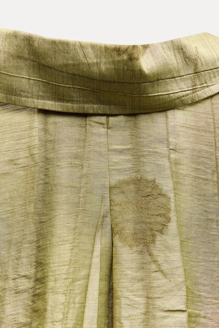 Jacquard Shirt Pants Suit for Women with Lapel Half Sleeve and Pockets, Wide Leg Pant Set for Summer Streetwear