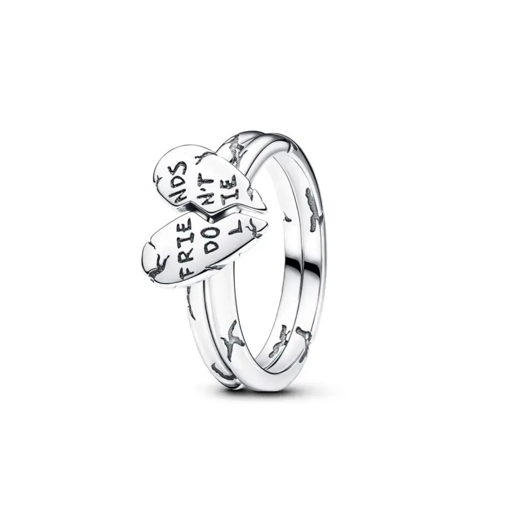 925 Sterling Silver Heart Stone Ring for Women in Size 6 7 8 9 for Wedding and Party Jewelry