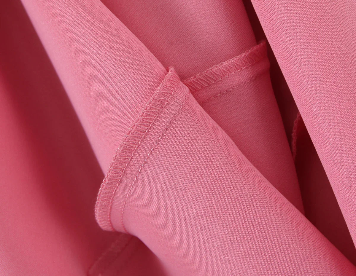 Sexy Satin Backless Suspender Dress Solid Color Glamour