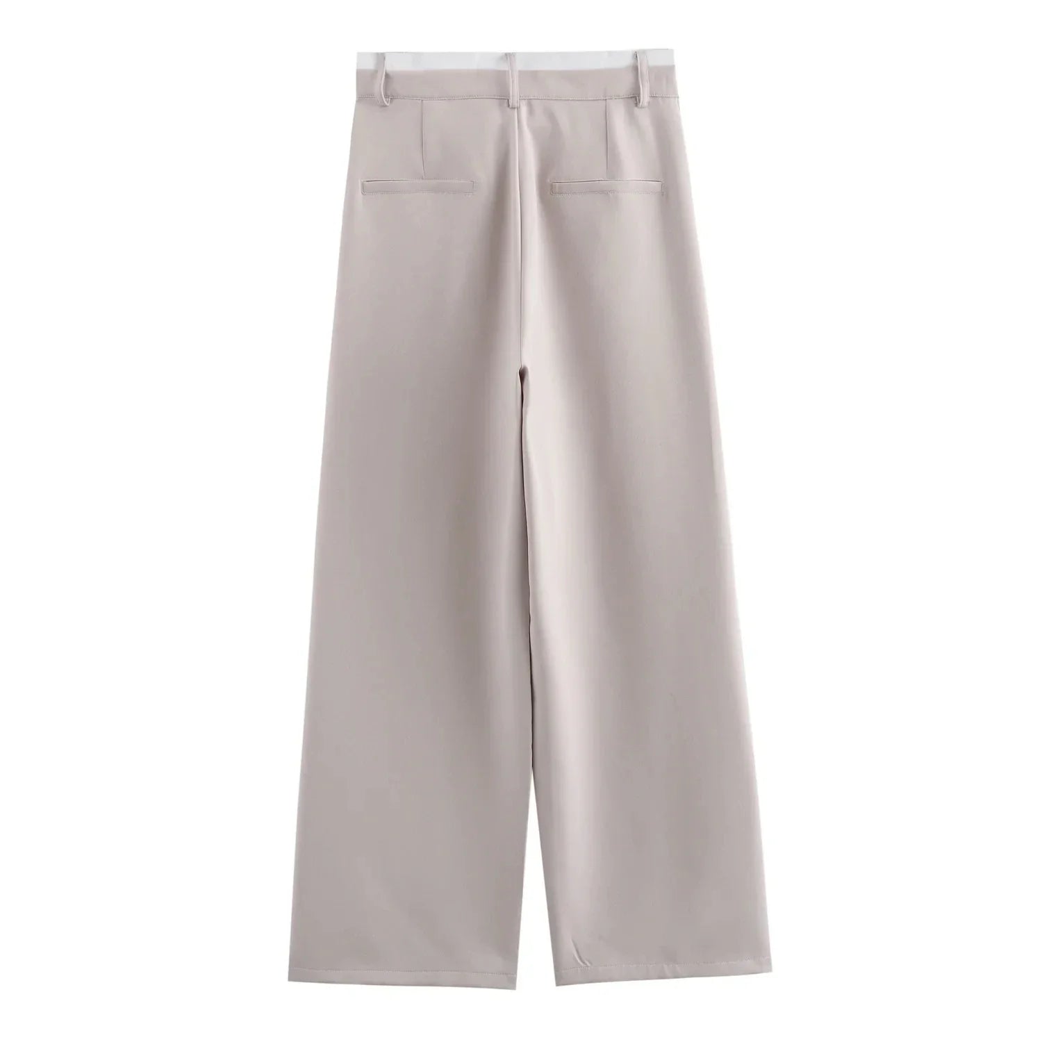 Halter Neck Solid Two Piece Set for Women with High Waist Long Pants and Stylish Vest Top