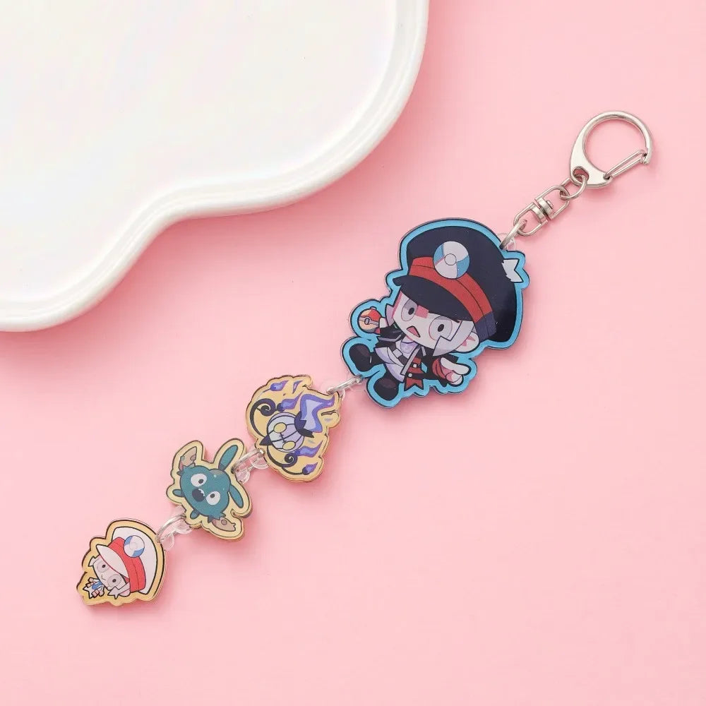 Cute Anime Acrylic Keychain Accessory Cartoon Car Bag Pendant Gift for Friends Fans