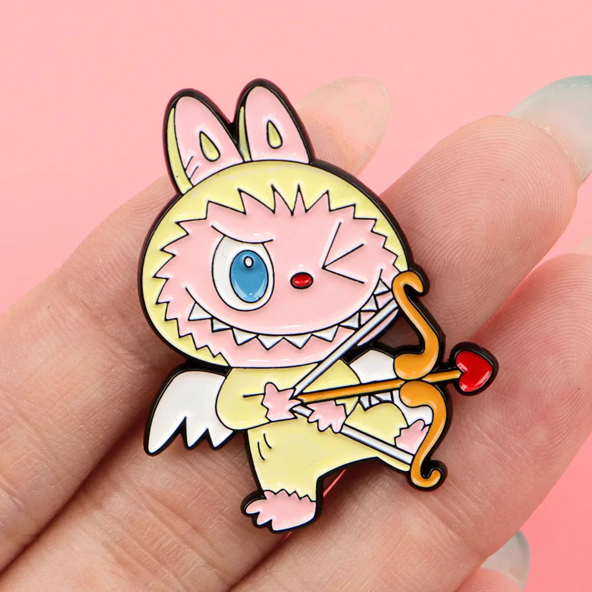 Cute Monster Enamel Pins for Cartoon Anime Lovers - Genie Pin Badge for Backpacks, Lapel Brooch, and Fashion Accessories