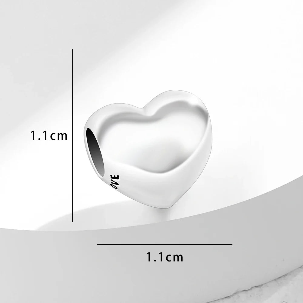 Pink Flower Caterpillar DIY 925 Sterling Silver Bead for Bracelet Bangle Jewelry Accessories