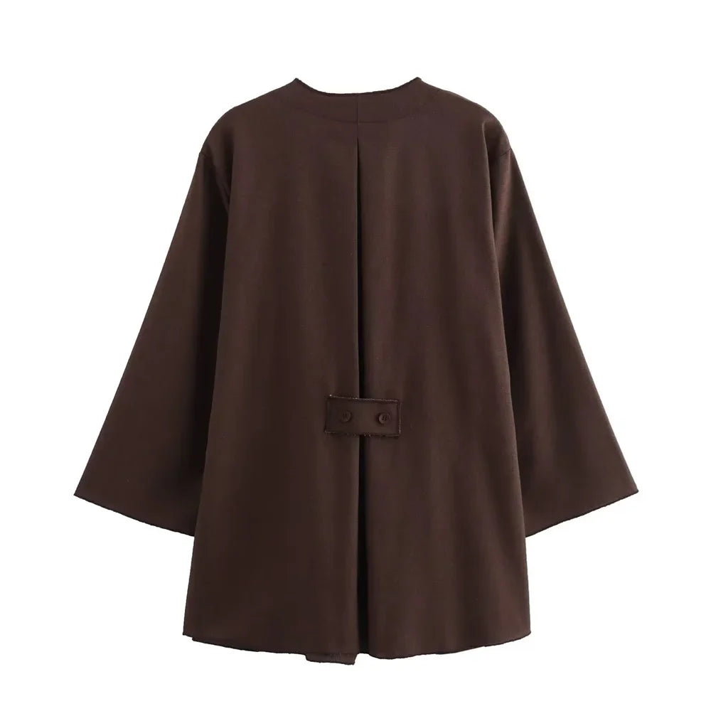 Casual Women's Solid Color Kimono Cross Coat with High Waist Flowing Wide Leg Pants Set Summer Fashion Two-Piece Outfit