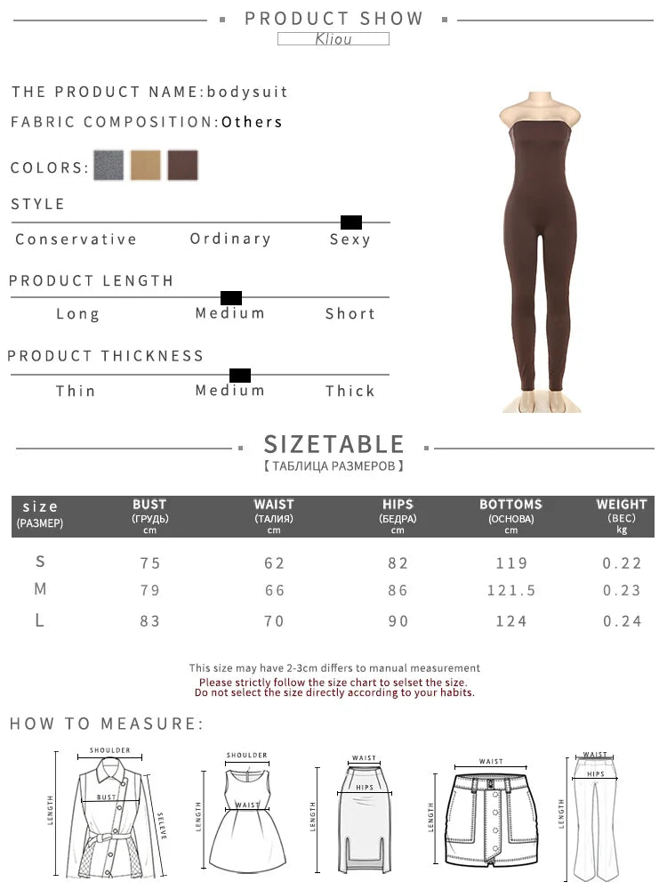 Strapless Casual Women Jumpsuit Slim Sleeveless Elastic Waist Solid Color Overalls Chic Daily Activewear