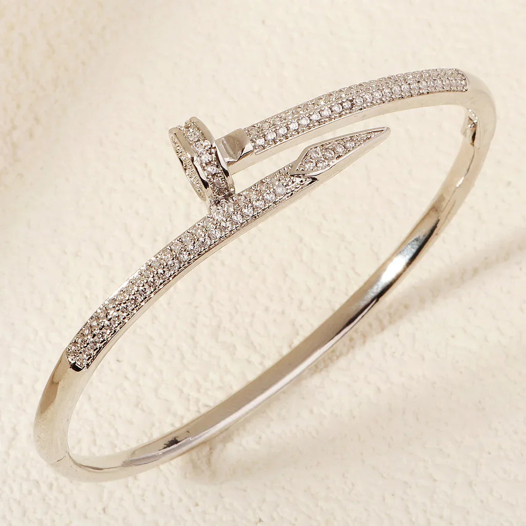 Trendy Zircon Screw Bracelet for Women - Elegant Everyday Jewelry and Festive Gift