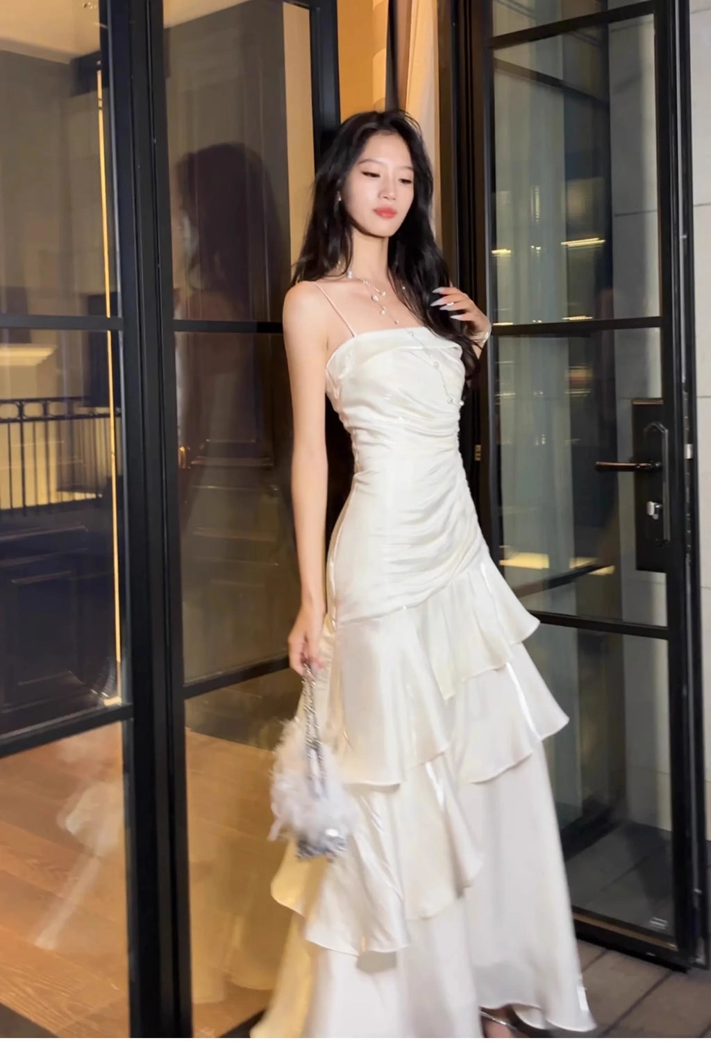 Elegant Spaghetti Strap Long Dress For Women Prom Gown