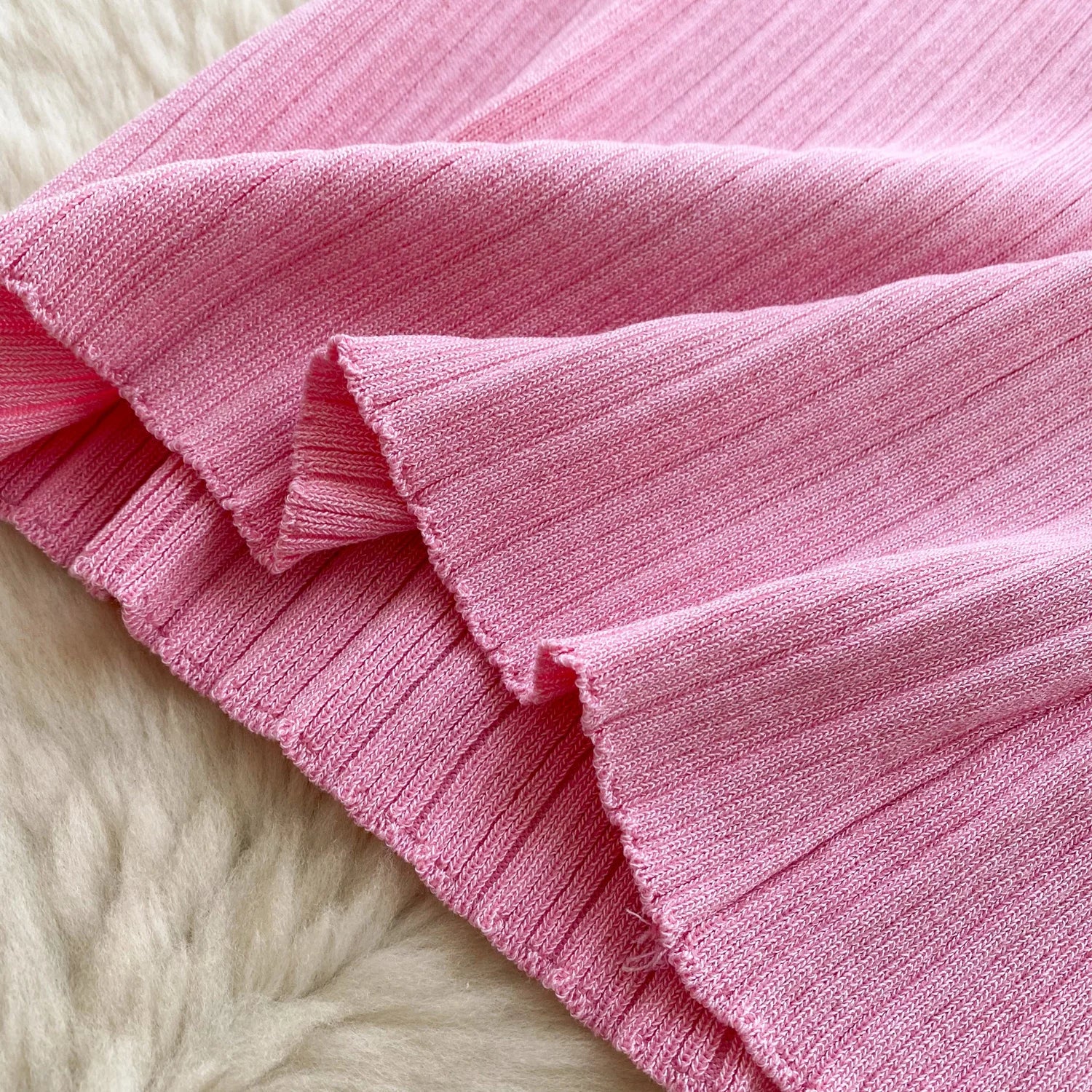 Ruffles Knit Wrap Dress For Women Summer Short Sleeve Casual