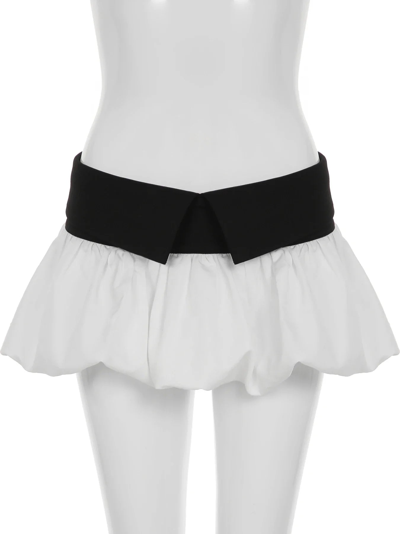 Slim Contrast Color Two-Piece Dress Set for Women Bandage Slash Neck Halter Top with Low-Waisted A-Line Skirt Elegant Sweet Casual Outfit