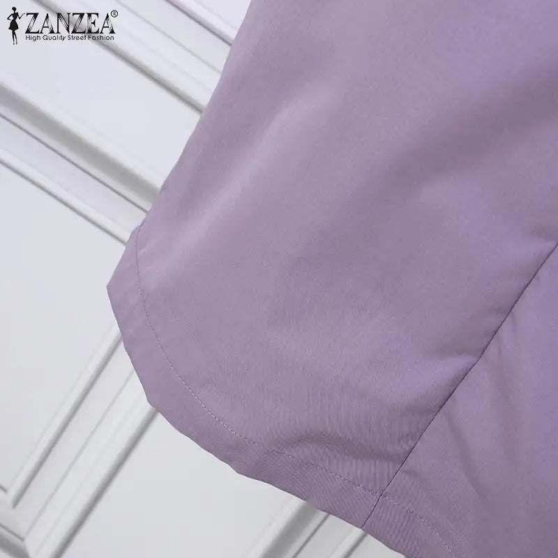 Solid Color Midi Dress With V Neck For Office Women