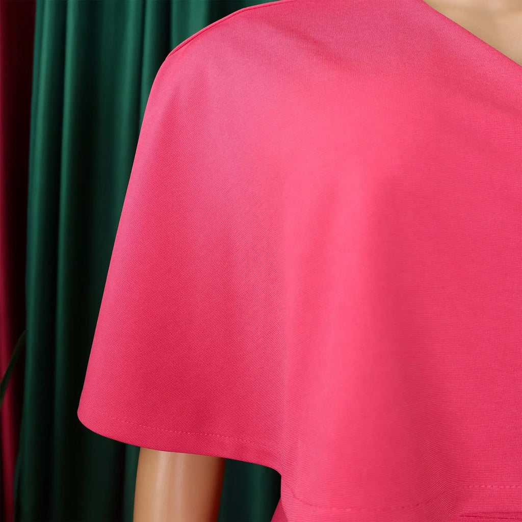 Women's Office Dress V Neck Solid Midi Formal Workwear