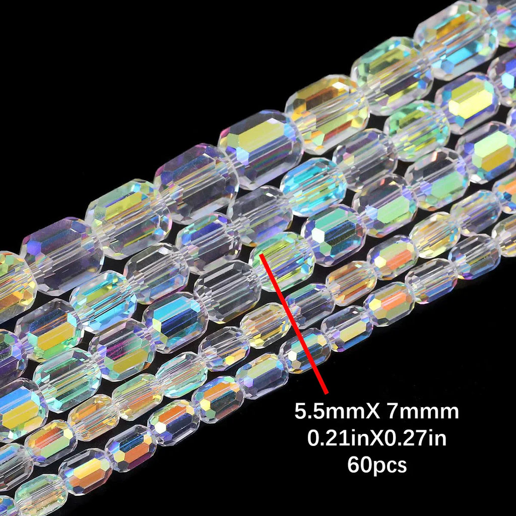 Austrian Crystal Transparent AB Glass Beads for DIY Jewelry Making in 3mm, 4mm, 6mm, 8mm Sizes