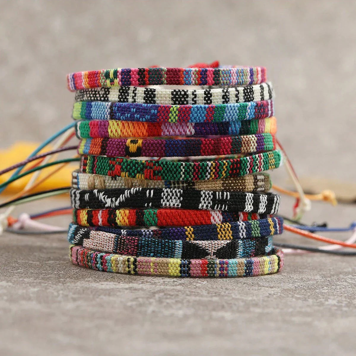 12pcs Boho Beach Bracelets Set Handmade Braided Jewelry for Men and Women