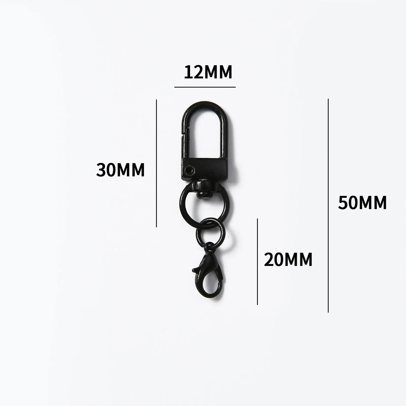 Colorful Carabiner Clasp Key Chain Rotating Keyrings for DIY Key Chain Bags and Pendants Accessories 10 50 100 Pcs Set