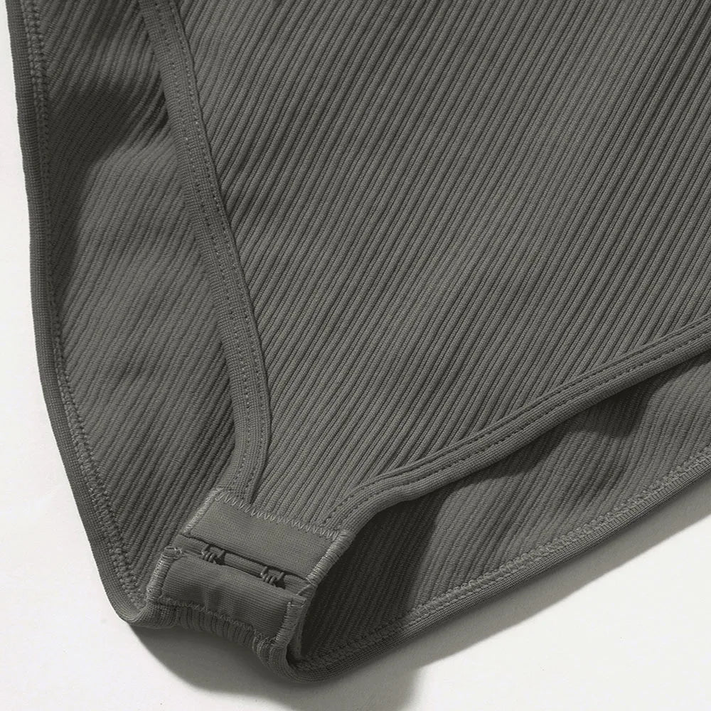 Bodycon Long Sleeve Jumpsuit for Women Zipper Romper Playsuit Fashion Streetwear Autumn Winter Slim Fit Bodysuit