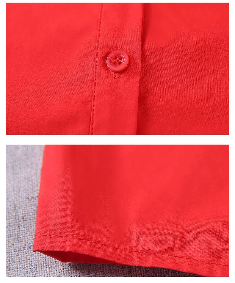 Women's Pure Cotton Long Sleeve Shirt Professional Decoration Body Contour Spring Autumn Fashion Top