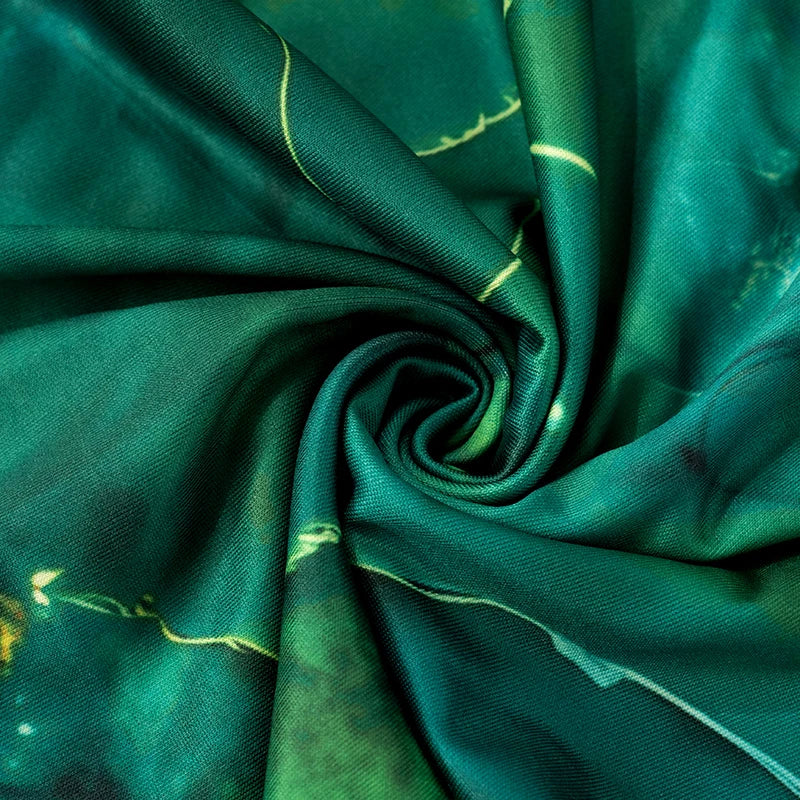 One Shoulder Backless Gradient Print Dress For Party