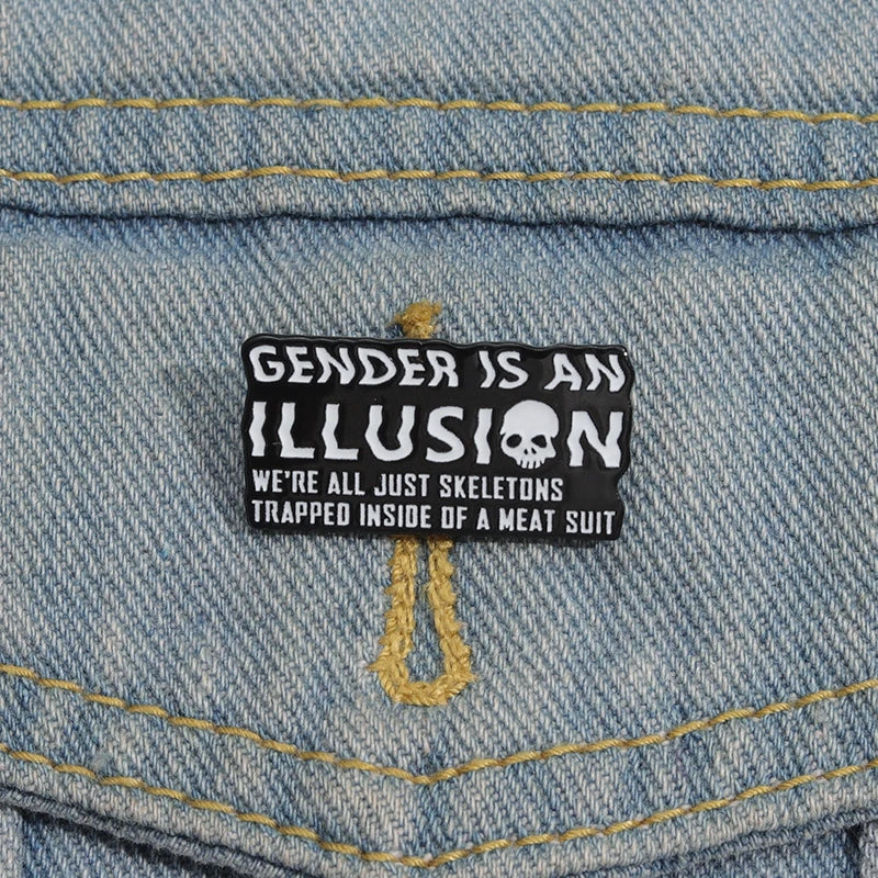 Custom Quotes Enamel Pins with Funny Phrases and Positive Sayings Rainbow Text Brooch Lapel Badge Jewelry Gift for Friends