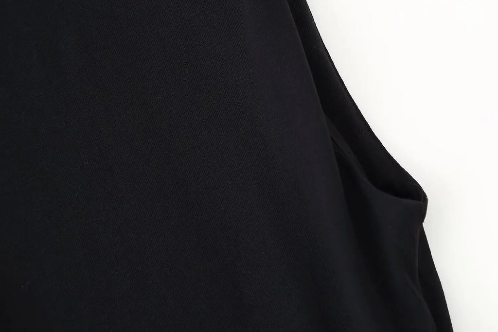 High Waist Pleated Dress With Belt Round Neck Sleeveless