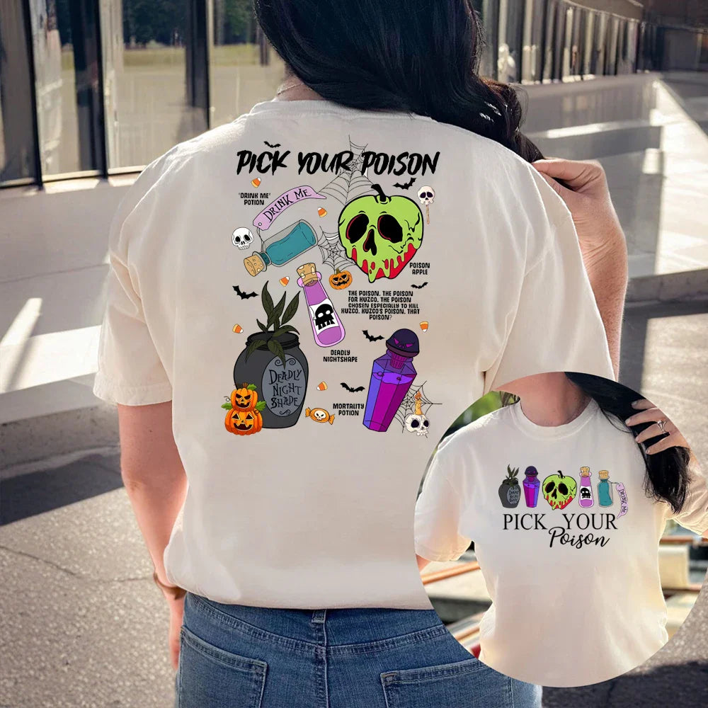 Pick Your Poison Villain T-Shirt for Halloween Family Gift